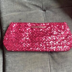 Victoria secret pink sequin clutch